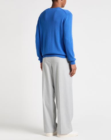 Man Sweater Azure Size M Cotton, Polyamide