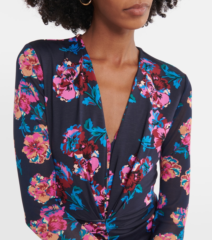 Hades printed jersey midi dress