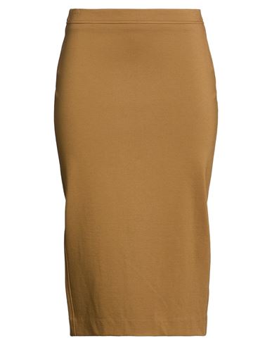 Woman Midi skirt Military green Size 4 Viscose, Polyamide, Elastane