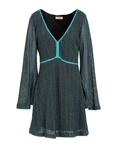 Woman Mini dress Turquoise Size S Viscose, Cotton, Polyester, Metallic fiber, Polyamide
