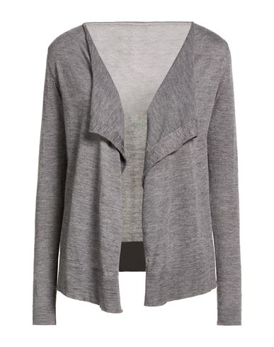 Woman Cardigan Grey Size M Cashmere, Silk, Polyester