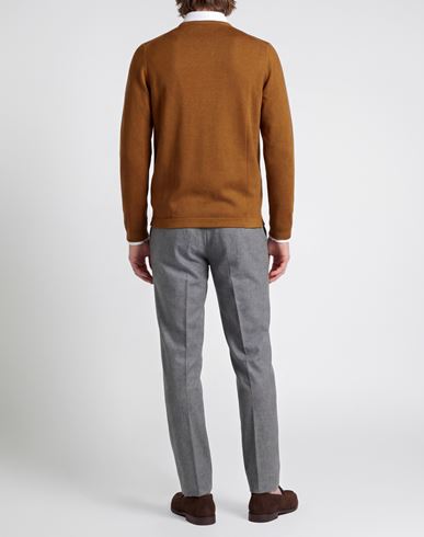 Man Sweater Camel Size 40 Virgin Wool