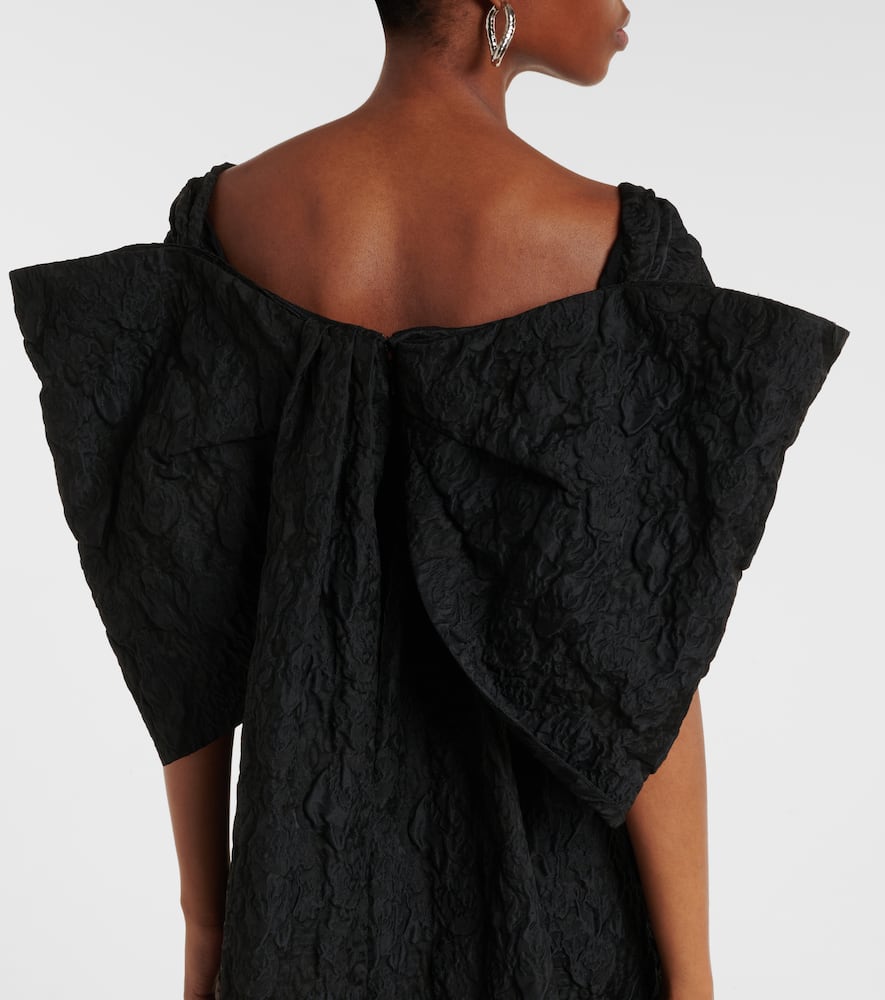 Embroidered cloque jacquard gown