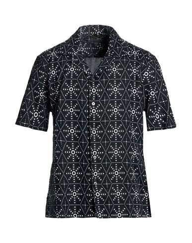 Man Shirt Black Size L Linen