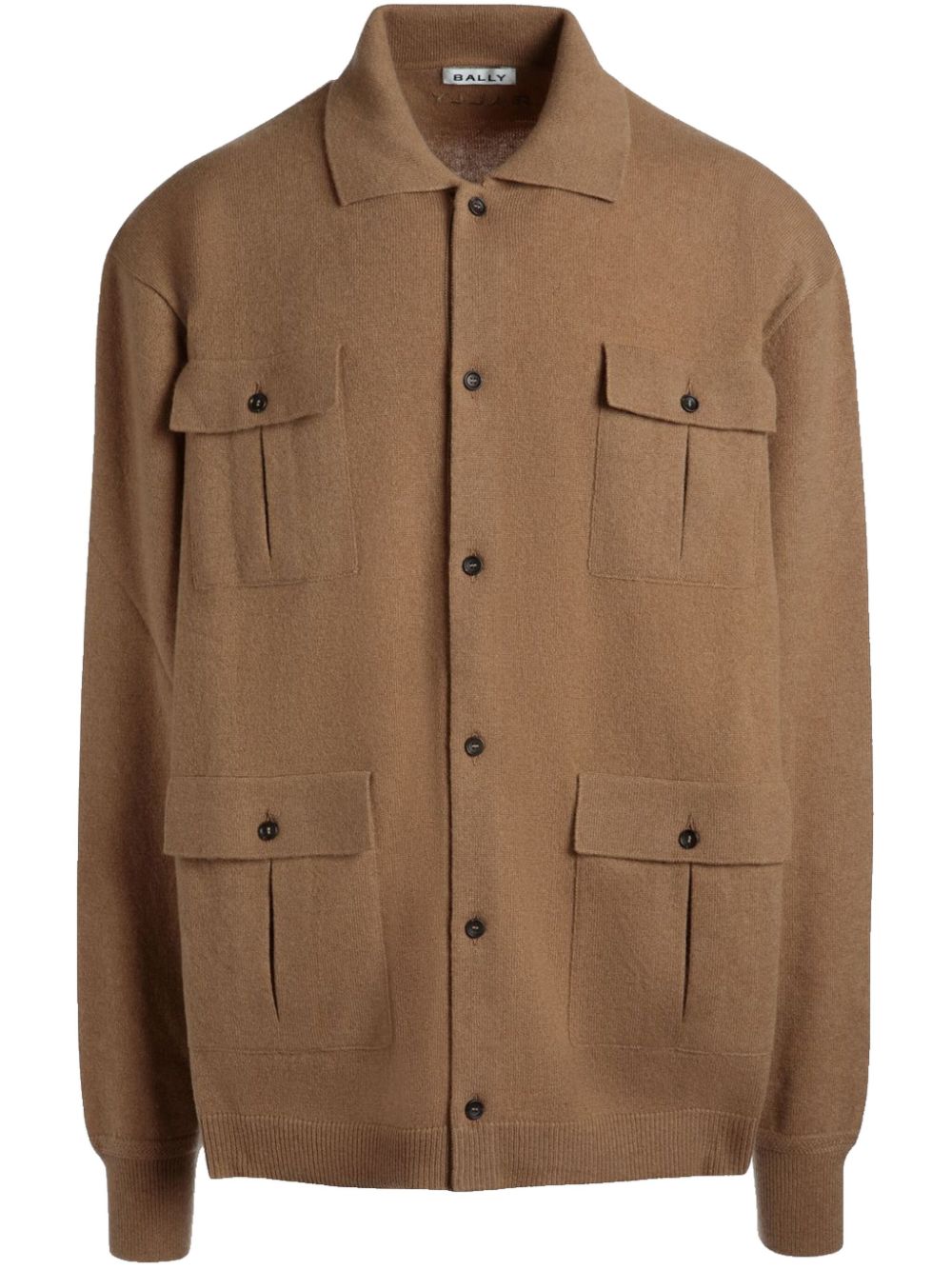 Logo-embroidered cashmere shirt - Blue