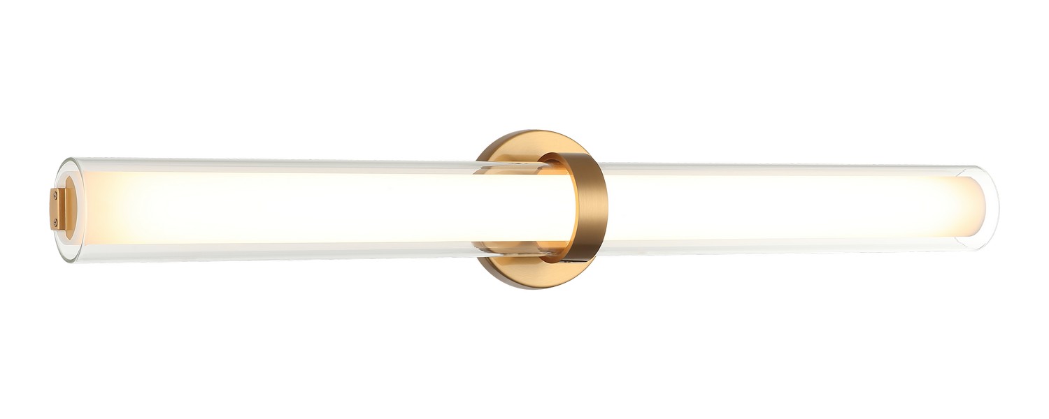Aged Gold Brass LED Wall Sconce from the Satchie Collection
