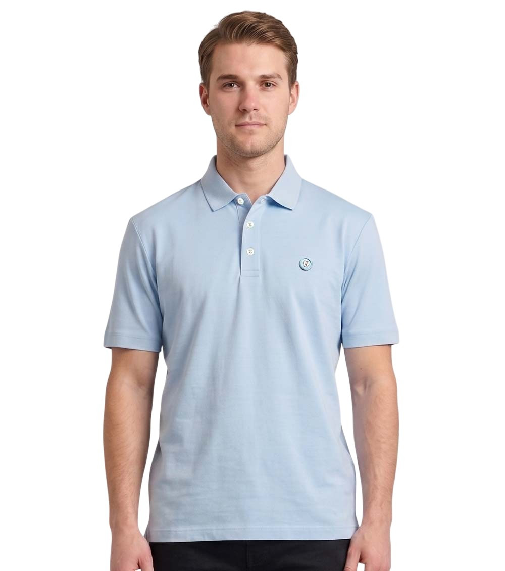 Sky Blue Logo Polos