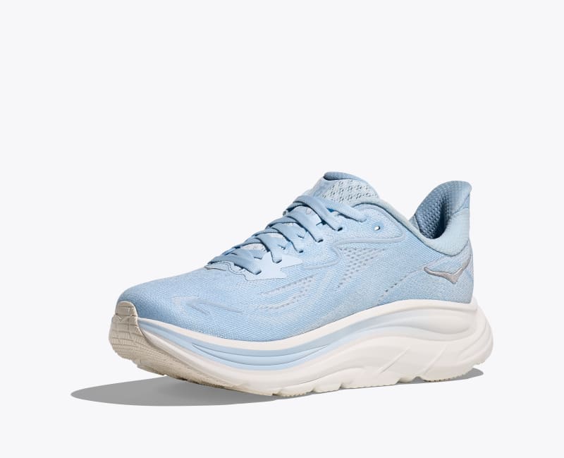 HOKA Women's Clifton 10 Shoes in Glacier Blue/Silver