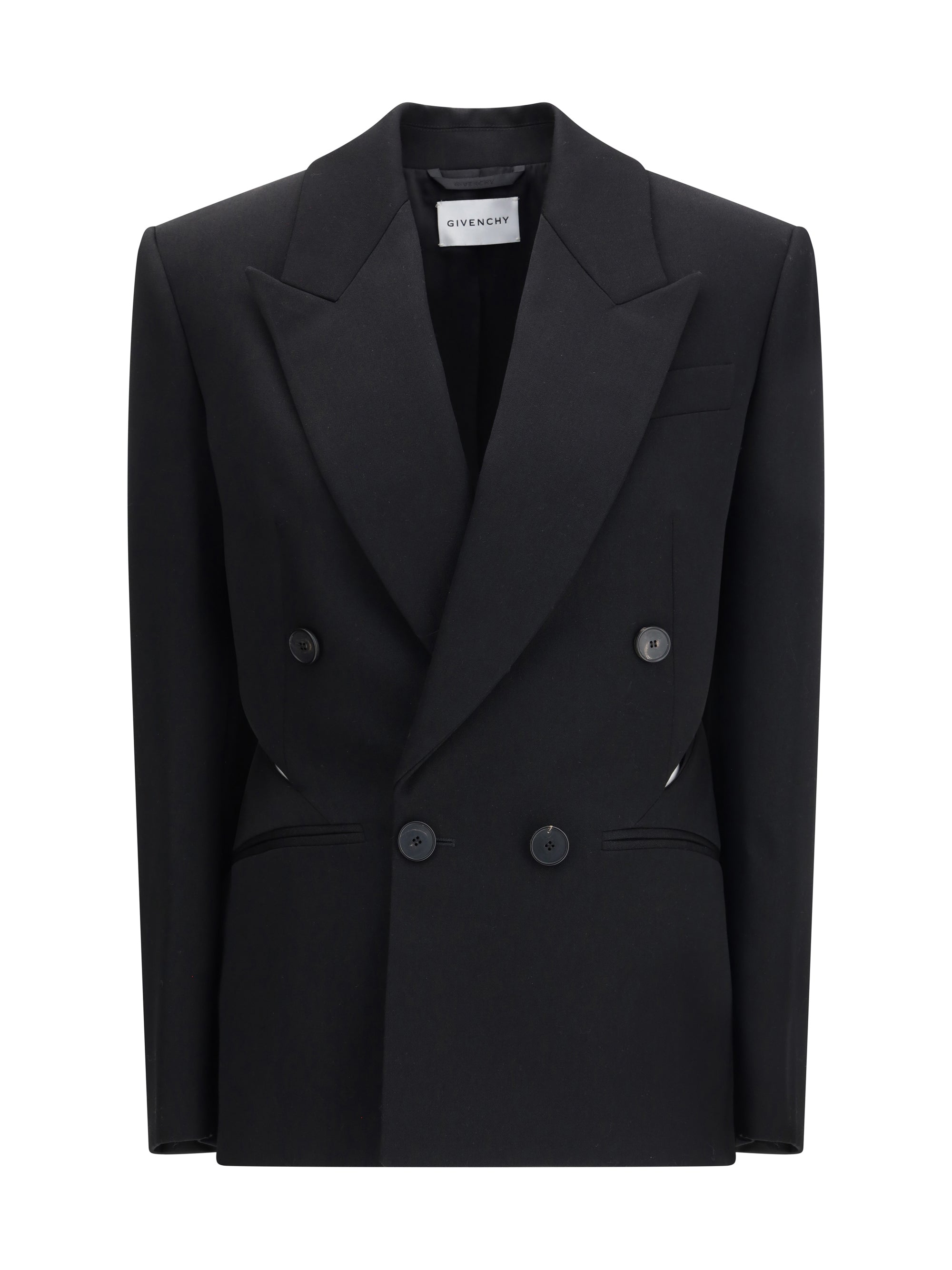 Cut-Out Design Blazer — Black