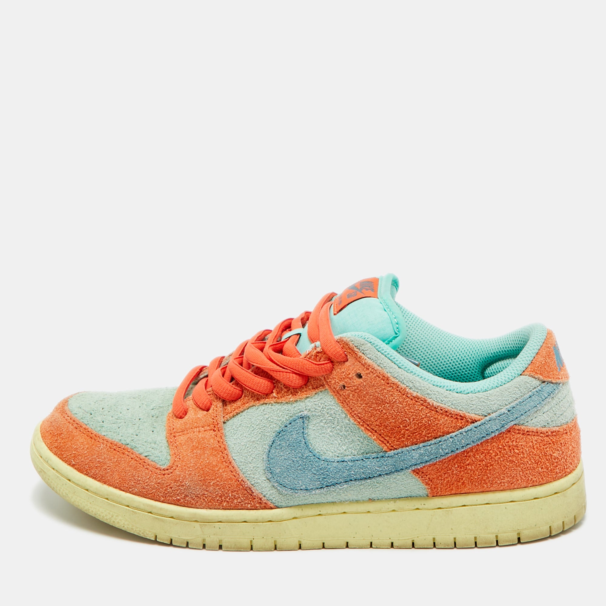 Multicolor Suede Sb Dunk Noise Aqua Low Top Sneakers