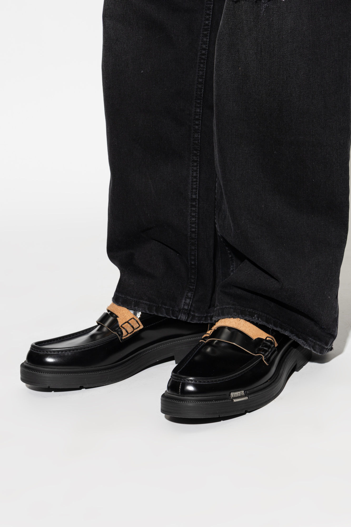 Leather Loafers, Men's, Black