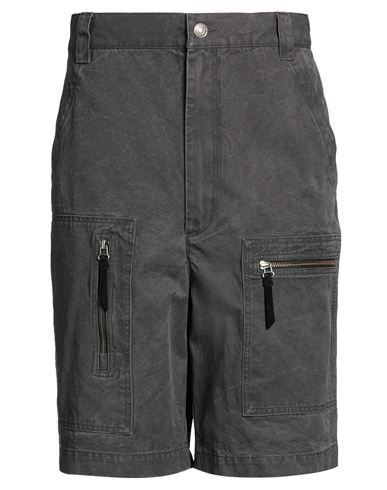 Man Shorts & Bermuda Shorts Charcoal Size 30 Cotton