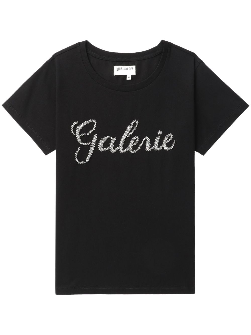 Rhinestone-embellished crew-neck T-shirt - Black