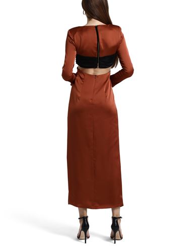 Woman Maxi dress Tan Size 4 Polyester, Elastane
