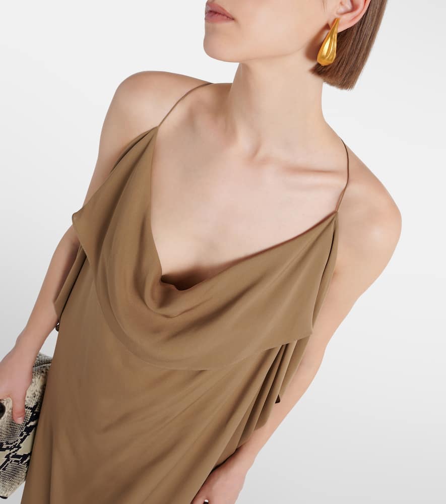 Dandora draped silk gown