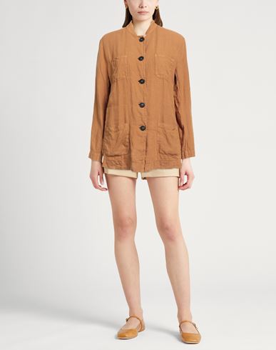 Woman Shirt Camel Size XS Linen