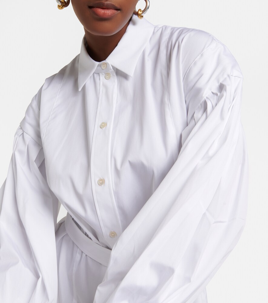 Cotton poplin midi dress