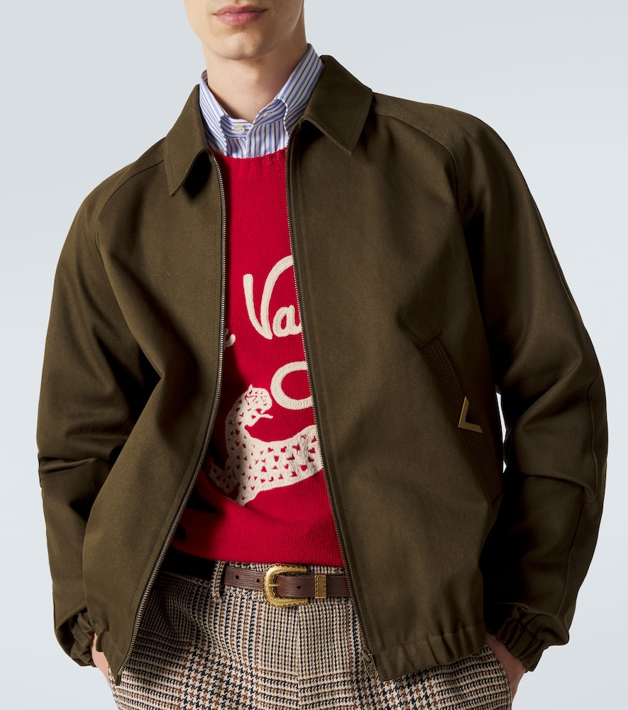 VGold cotton gabardine blouson jacket