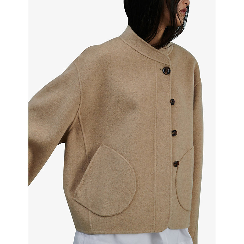 Womens Nudes Windsor Relaxed-fit Wool-blend Coat