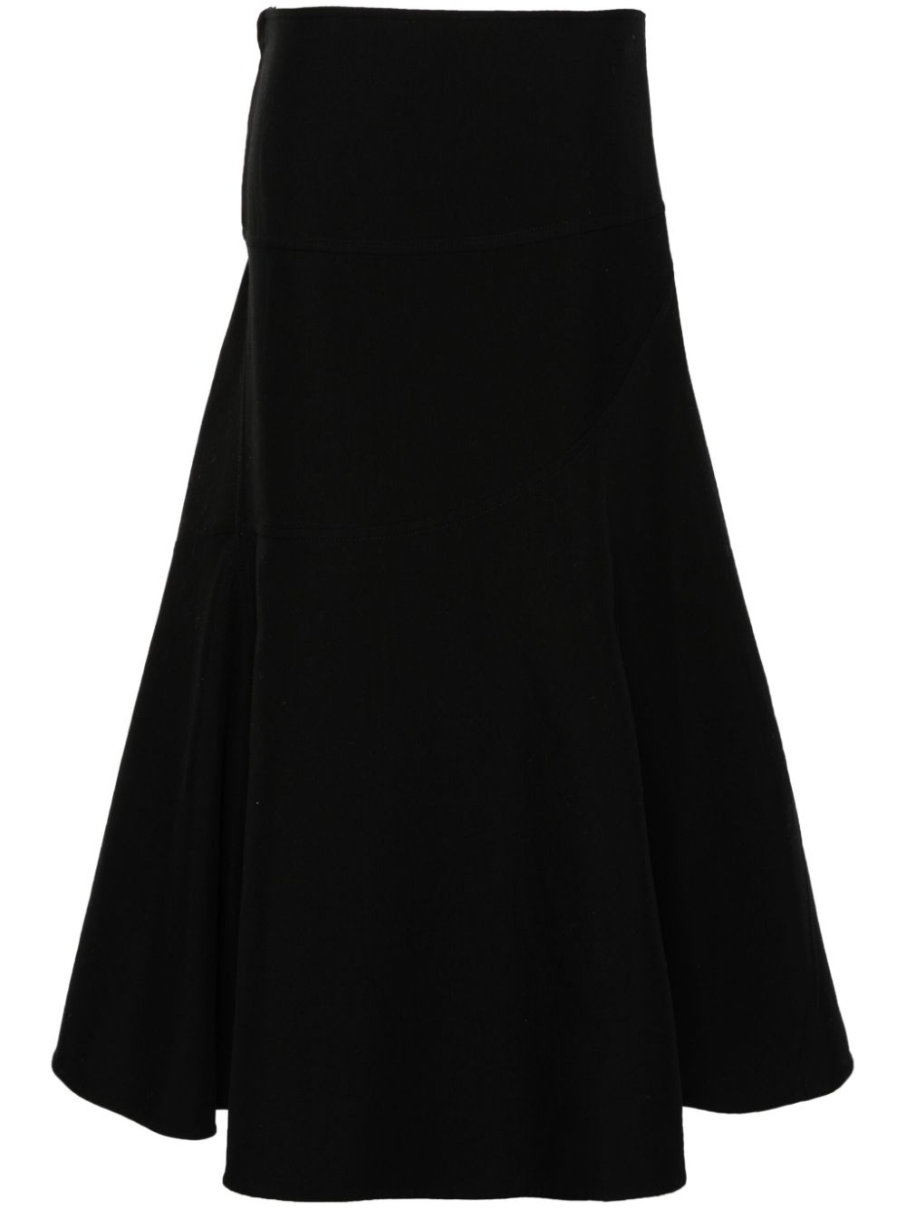 Asymmetric midi skirt - White