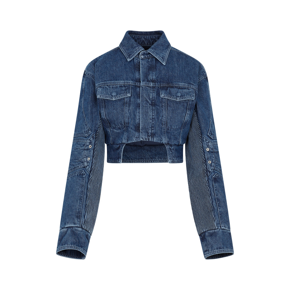 Motorcycle Hole Crop Jacket