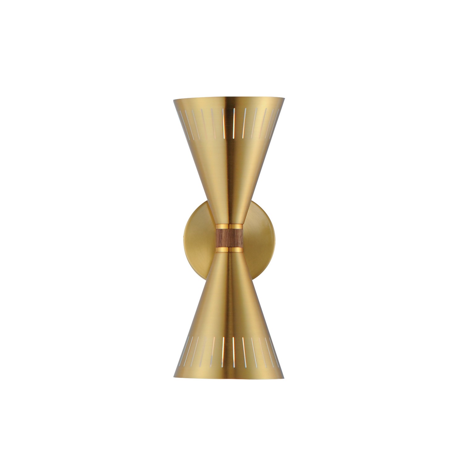 Natural Aged Brass Two Light Wall Sconce from the Helsinki Collection