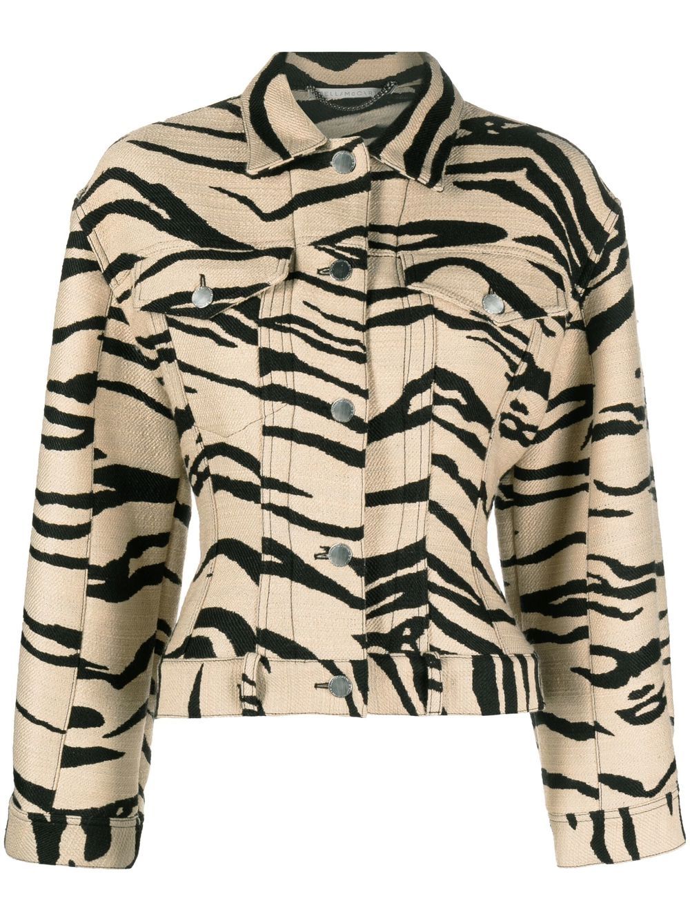 Zebra-print trucker jacket - Neutrals