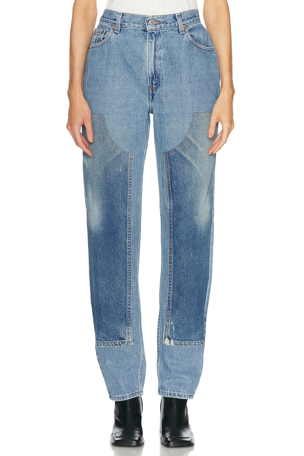 Aligrace Vintage Carpenter Jeans in Medium Dark - Denim-Medium. 24 also