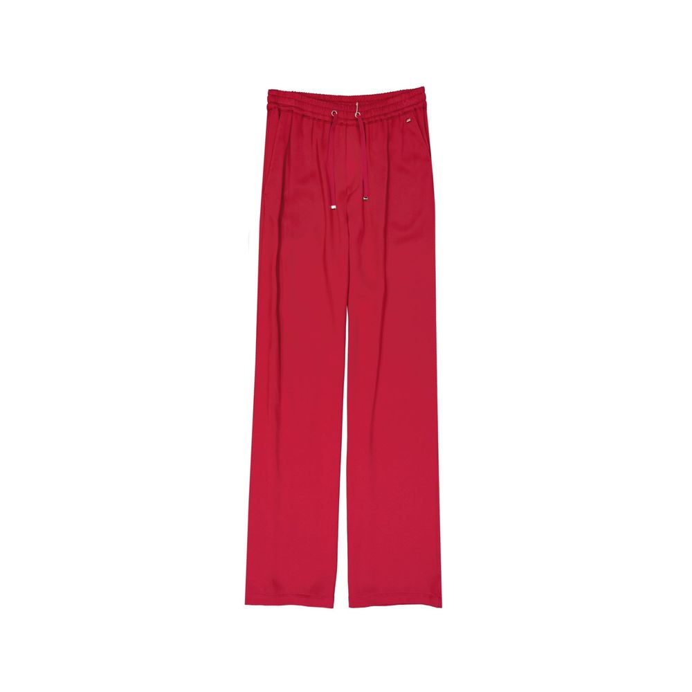 Acetate-Viscose Trousers — Red