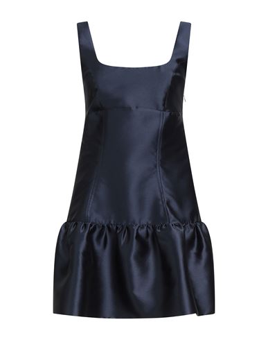 Woman Mini dress Midnight blue Size 4 Polyester, Silk