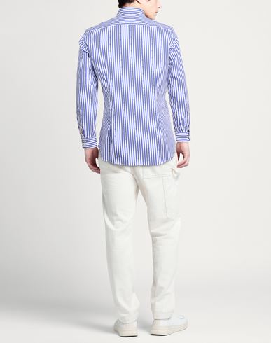 Man Shirt Blue Size 15 Cotton, Elastane