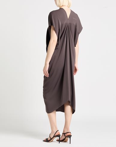 Woman Maxi dress Brown Size 6 Polyester