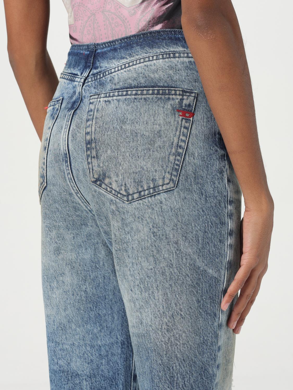 Pants DIESEL Woman color Gnawed Blue