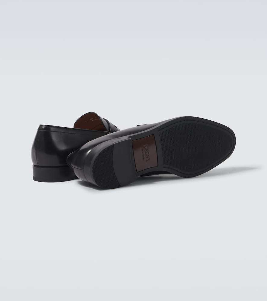Leather penny loafers
