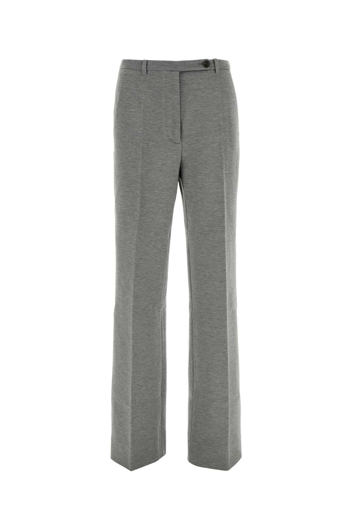 Viscose Blend Trousers — Gray