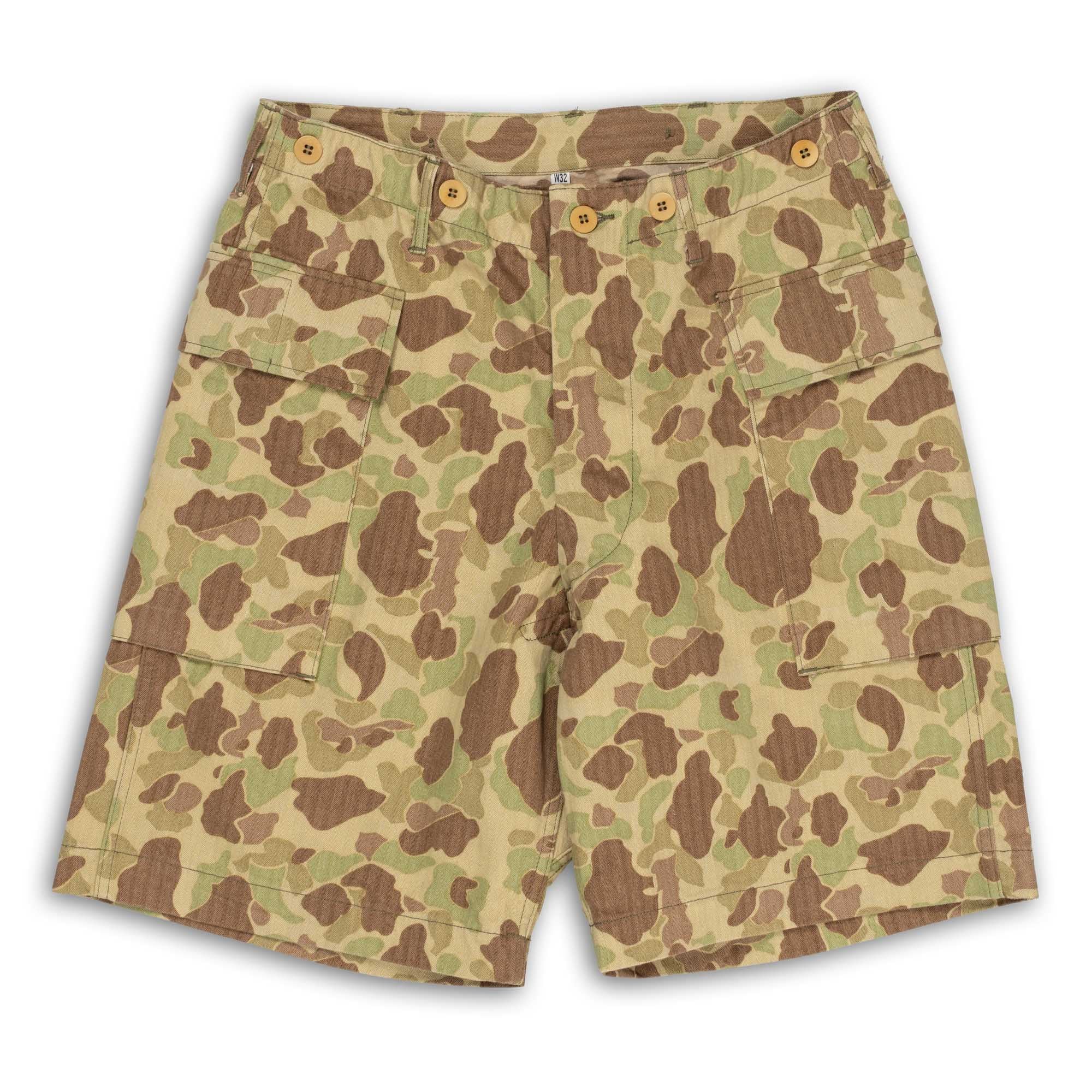 Herringbone Twill Camouflage Shorts