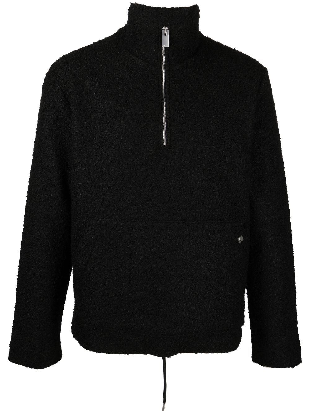 Elevated half-zip sweater - Black