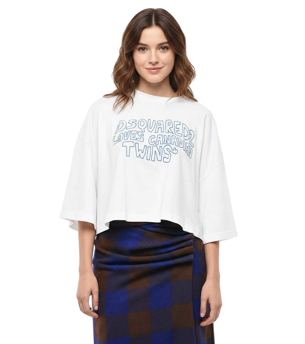 White Graphic Crew Neck T-Shirt