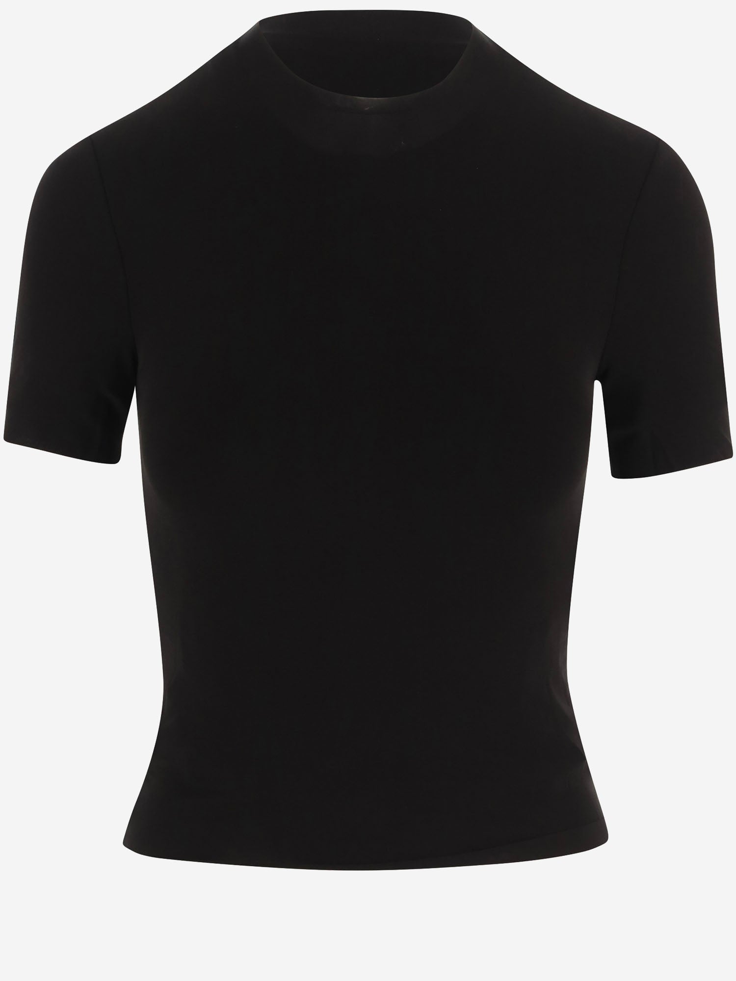 Stretch Cupro T-Shirt — Black