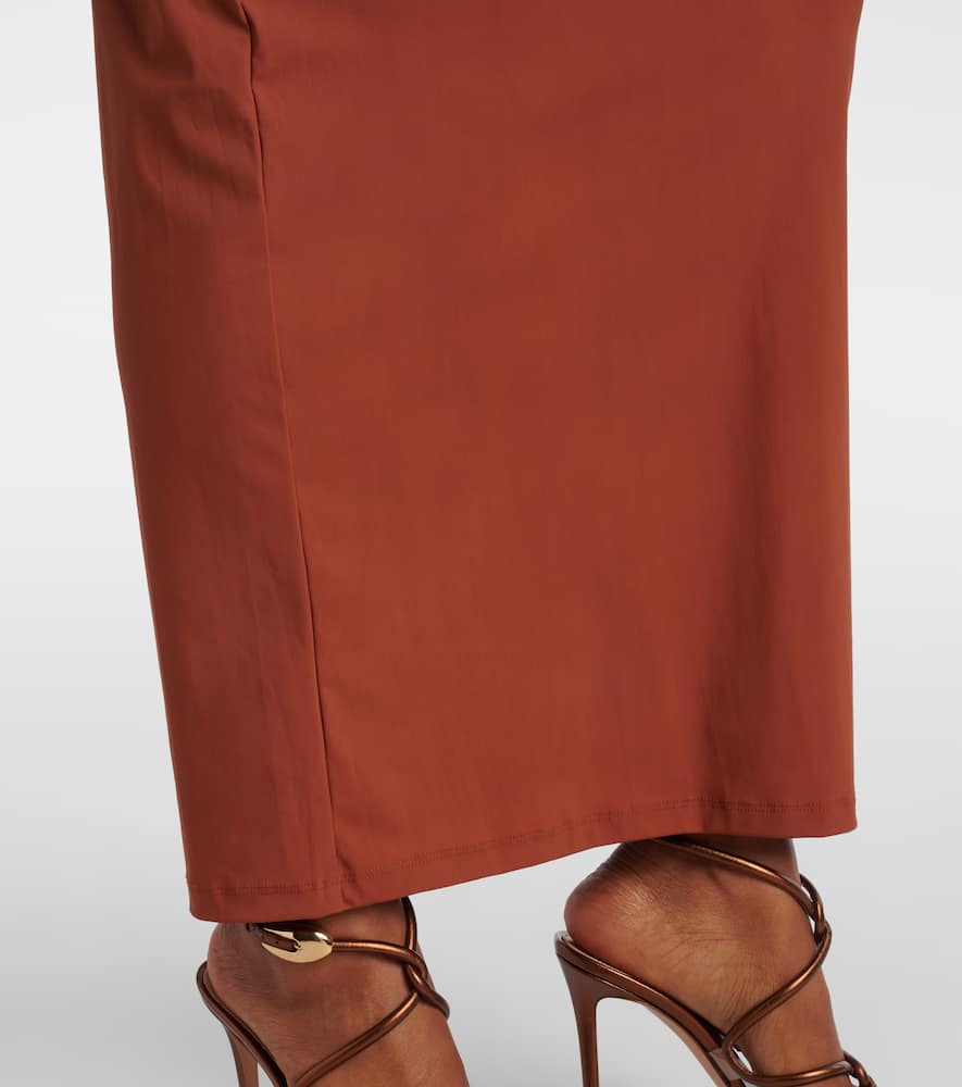 Pierced Orbit cutout jersey maxi dress