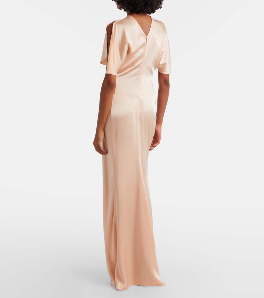 Isabella gathered satin gown