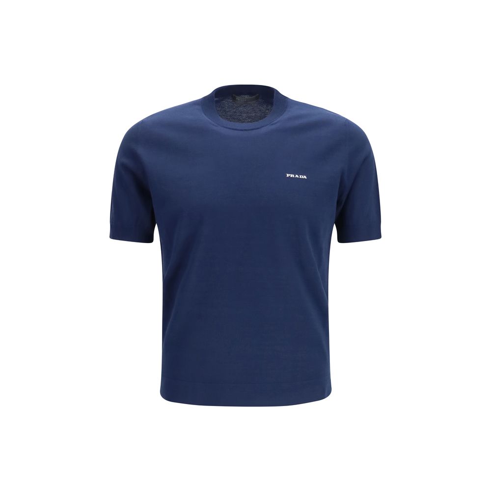 Logo-Embroidered Cotton T-Shirt — Navy