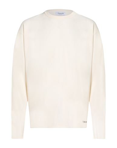 Man Sweater Ivory Size XL Cotton
