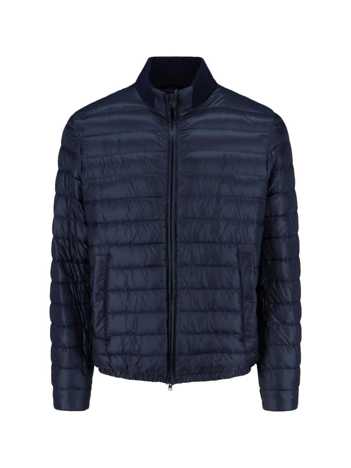 Ultralight Quilted Down Puffer Jacket with Stretch Trim