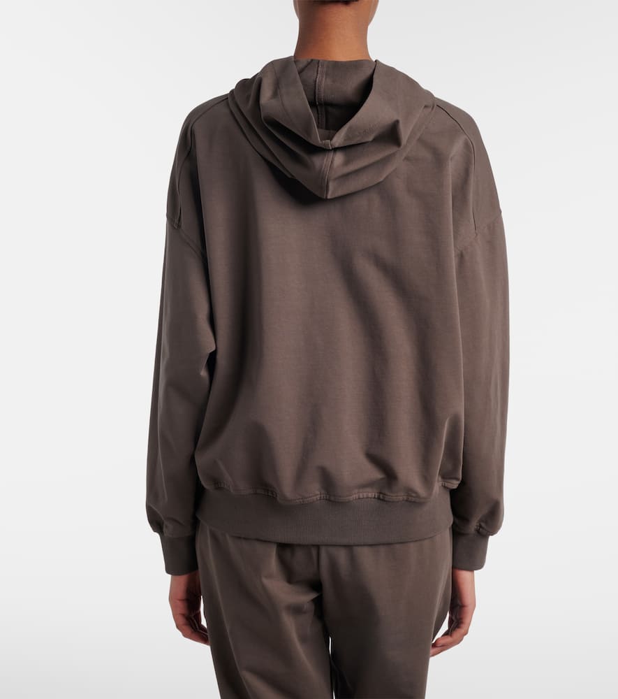 Monili cotton zip-up hoodie