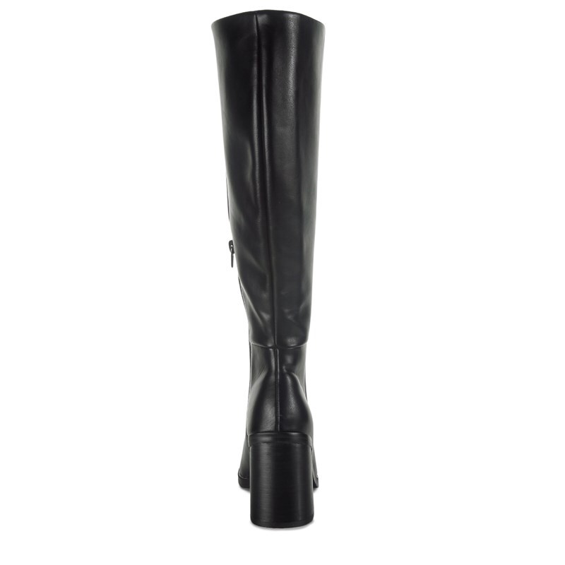 Women's Flapper Wide Calf Knee High Boots (Black)