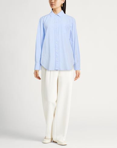 Woman Shirt Sky blue Size 4 Cotton