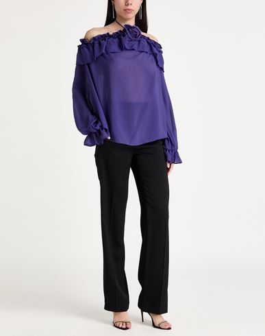 Woman Top Purple Size 8 Viscose, Nylon, Polyester