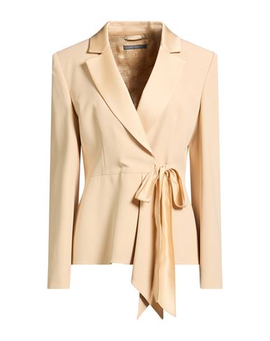 Woman Blazer Beige Size 10 Acetate, Viscose