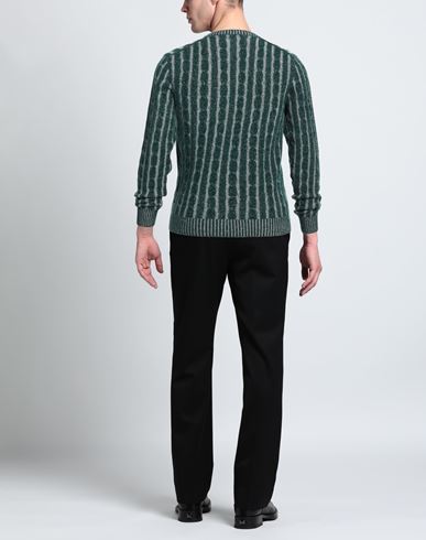 Man Sweater Green Size M Merino Wool